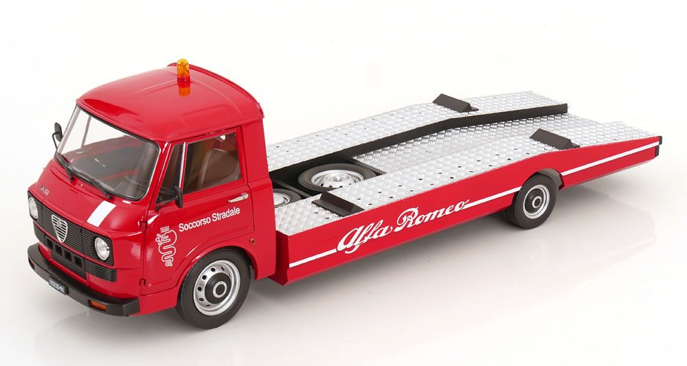 ALFA ROMEO A12 F12 ABSCHLEPPWAGEN 1977 ROT/BLACk 1:18 MITICA (Neu
