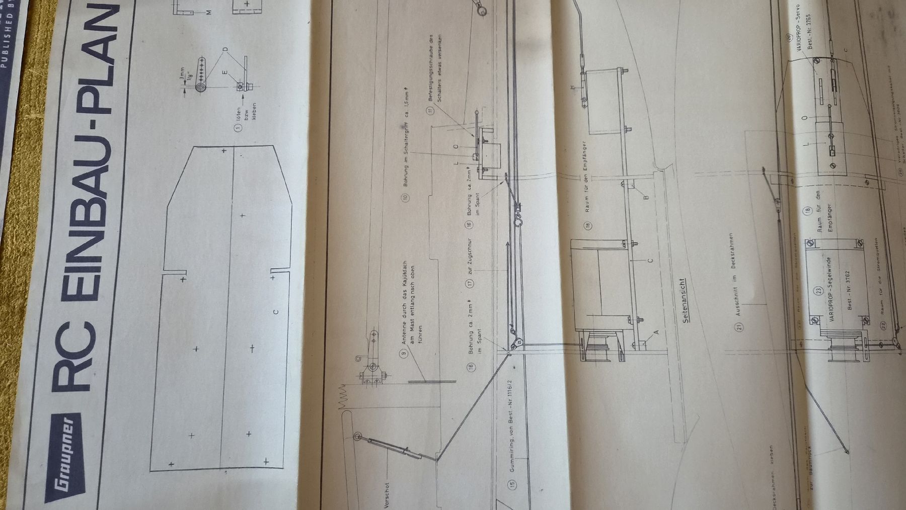 Graupner RC Kits de montage: Graupner Optimist RC Einbau-Plan Bauplan Vintage  – D'occasion à Kölliken par MissesBossTop1 3