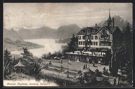 AK Lucerne, Pension Anglaise, 1910