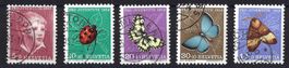 Pro Juventute Satz 1952 Katalog-Nr. J143-J147, sauber gest.