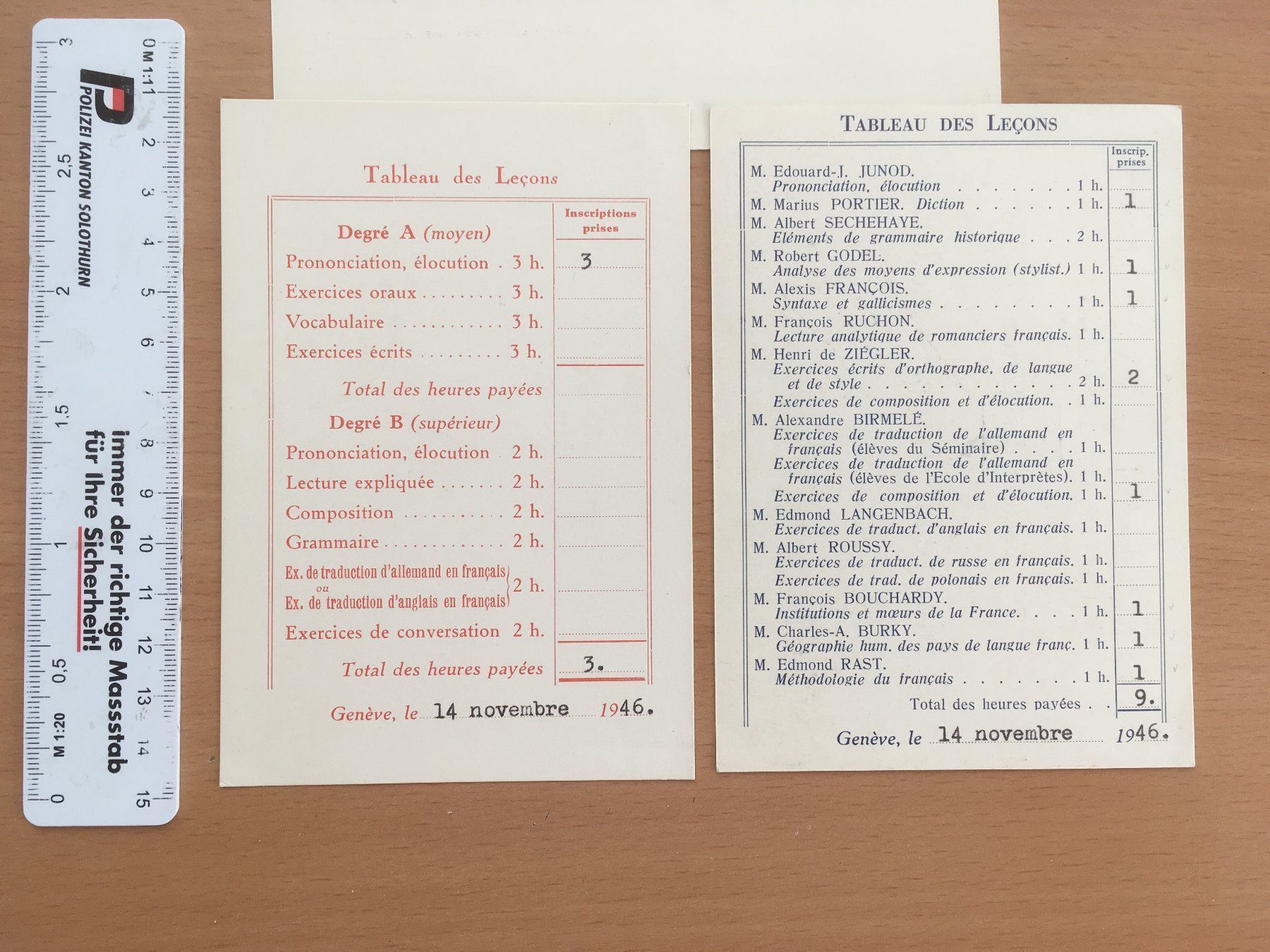 Documenti: Dokumente der Université de Genève 1946 – Usato da Grenchen venduto da Kogi7 1