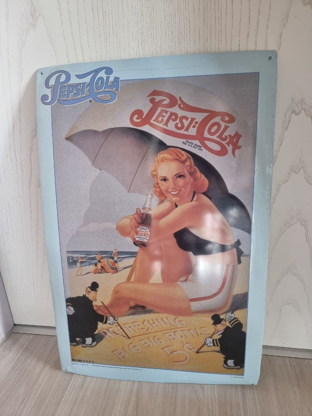 Pepsi Insegne: Pepsi-Cola Blechschild "Sonnenschirm" - alt limitiert – Usato da Uetendorf venduto da .Eidgenosse. 1