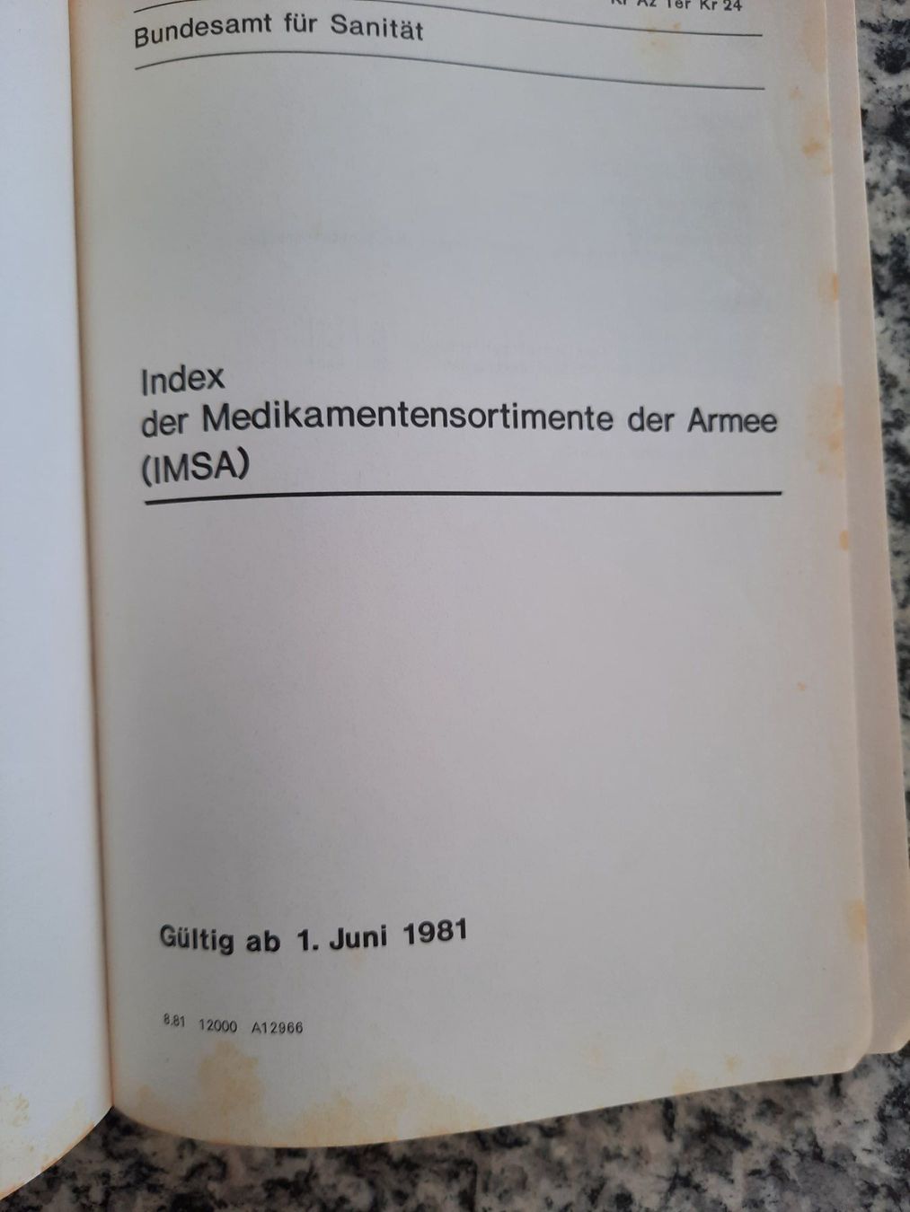 Libri: Index der Medikamentensortimente der Armee – Usato da Ruswil venduto da Sammlergeist 1