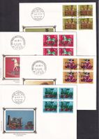4 FDC Pro Juventute 1983 Serie Viererblöcke ET 24.11.1983