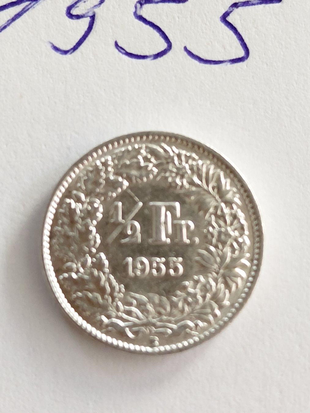 Tutti le monete: 1/2 Franken 1955 sehr schön silber – Usato da Bonaduz venduto da topolino052 1