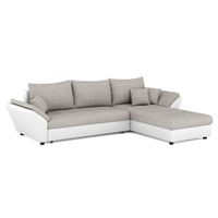 Ecksofa CAESAR weiss grau - Gratis Versand
