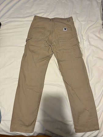 Pantalon Carhartt WIP R.W. Boyfriend beige  Coupe workwear