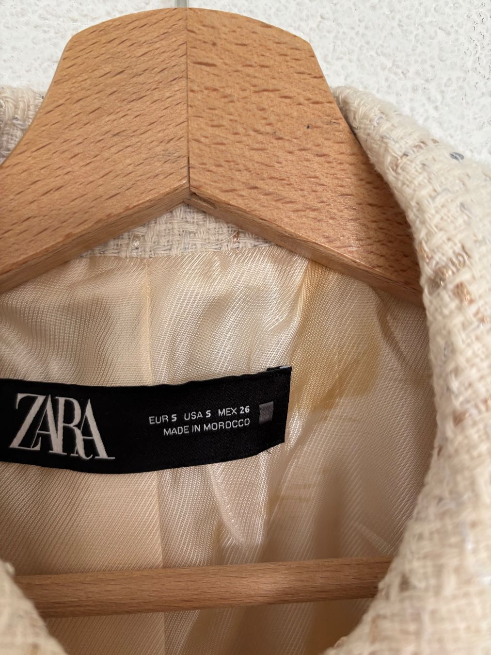 Zara Giacche: Zara Jacke Tweed beige Grösse S – Usato da Effretikon venduto da Jana_K 2