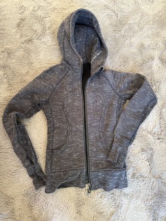 Lululemon Kapuzenjacke grau meliert 