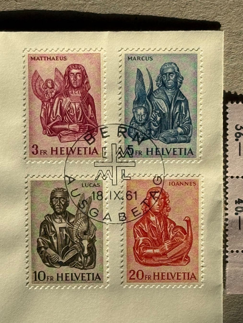 Alle Briefmarken: 381-384, FDC adresslos – Gebraucht aus Aarau von hilde47 1