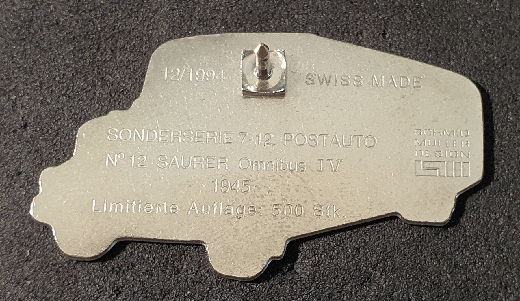 Placchette & Badge: CC991 Schmid Müller SWISS Made Design Pin PTT Postauto – Usato da Reinach BL venduto da Boston-Verkauf 1