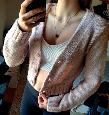Cardigans H&M Divided Taille XS rose & bleu marine