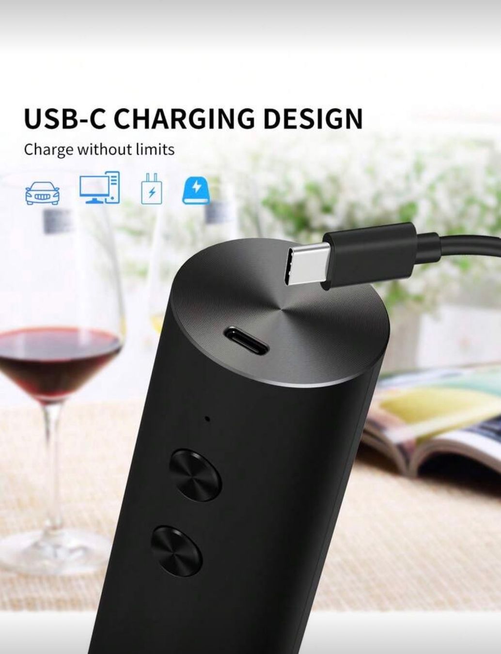 Apribottiglie & Tappi per chiusura: Elektrisches Weinöffner Set – Nuovo e nell'imballaggio originale da Emmenbrücke venduto da ShopDirect 3