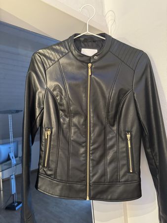 Terranova Jacke in Lederoptik (Kunstleder), schwarz, Grösse