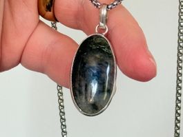 Pendentif avec pierre naturelle Labradorit