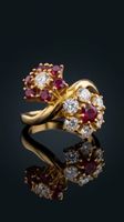 Bague “Éclat Impérial” – Rubis & Diamants or vermeil
