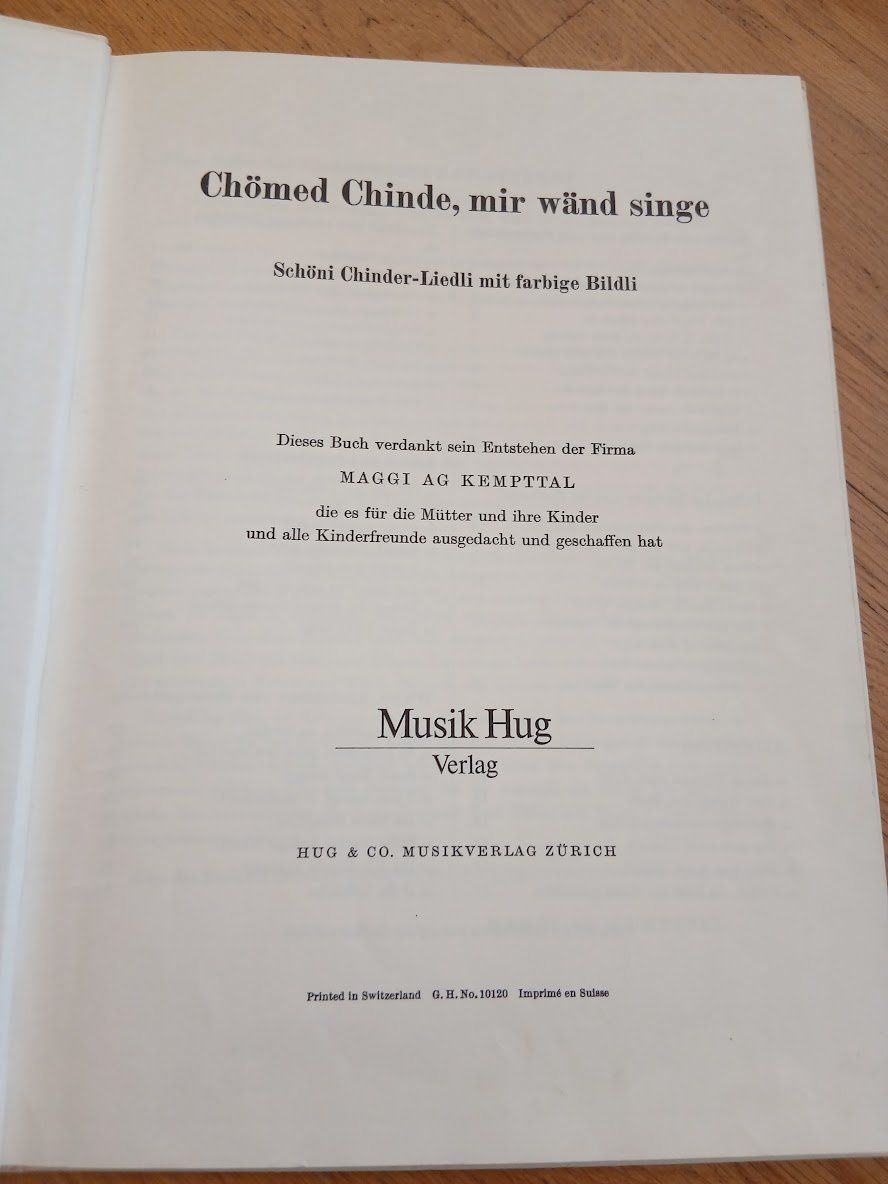 Libri: Chömed Chinde, mir wänd singe. – Usato da Dübendorf venduto da Fip05 1