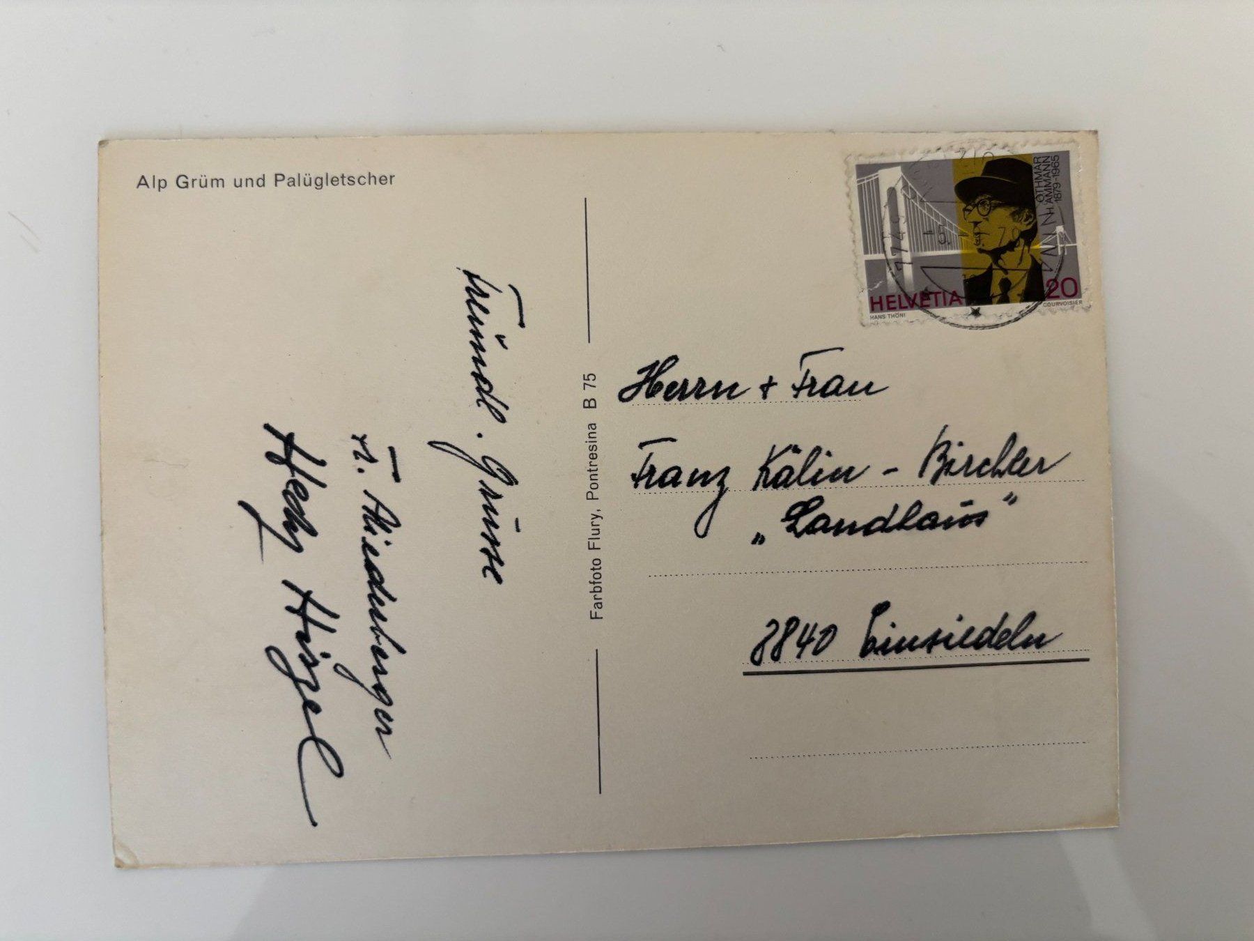 Cartoline postali: Bahn Alp Grüm und Plügletscher – Usato da Einsiedeln venduto da maerkli58 1