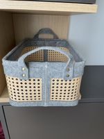 Cesto portaoggetti in feltro e rattan - Nuovo! 