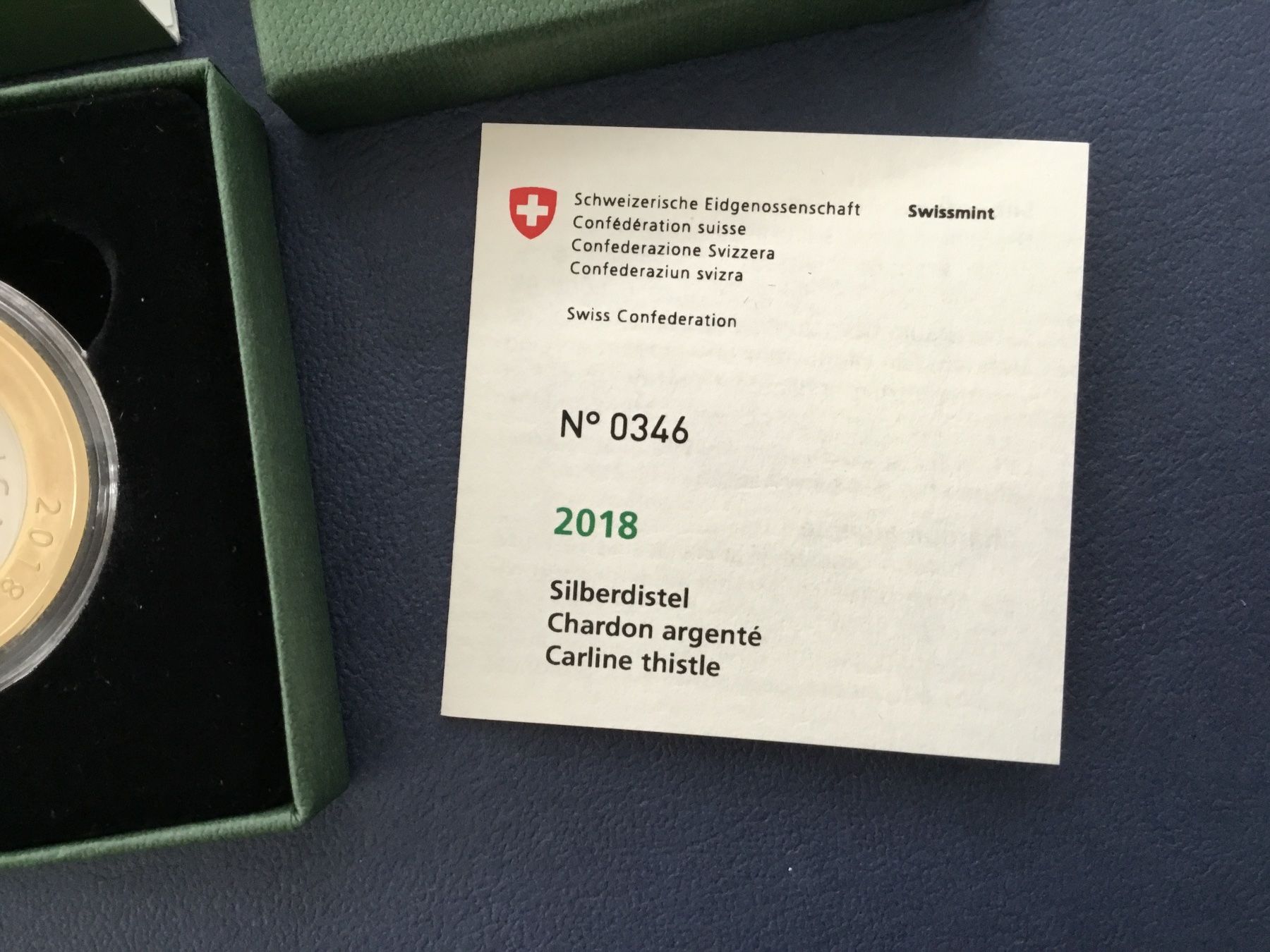 Tutti le monete: 10 Franken Silberdistel 2018 PP – Nuovo e nell'imballaggio originale da St. Margrethen SG venduto da alfapeugeot10 4