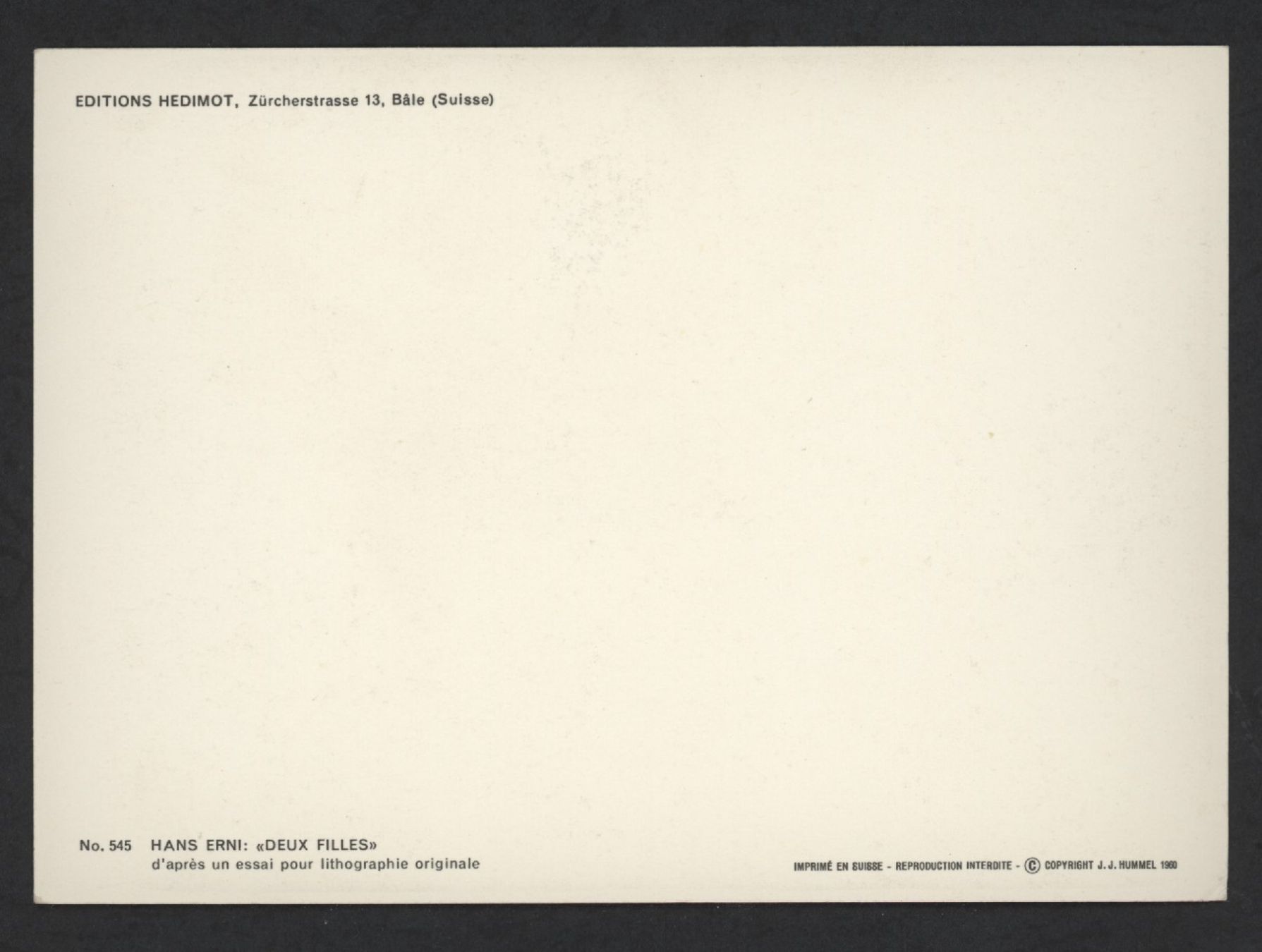 Cartoline postali: Hans Erni Lithographie, 6 Mädchen, signiert – Nuovo (secondo la descrizione) da Opfikon venduto da Pritt04 1