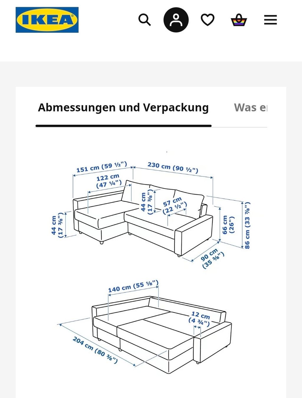 Ikea Sofas: Gemütlicher Ikea Schlafsofa mit Stauraum – Gebraucht aus Hedingen von fiz_987p 3