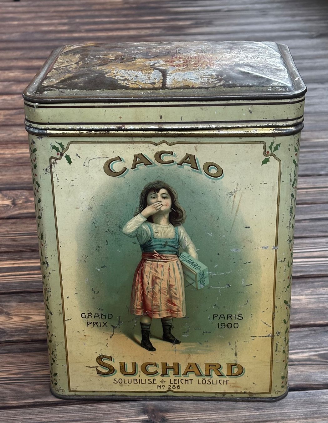 Suchard Barattoli: antike grosse SUCHARD CACAO Blechbüchse – Usato da Lüchingen venduto da Eeizo