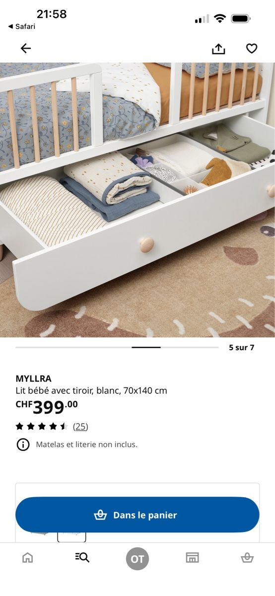 Ikea Betten: Lit IKEA myllra – Gebraucht aus Carouge GE von Leeleelee2 2