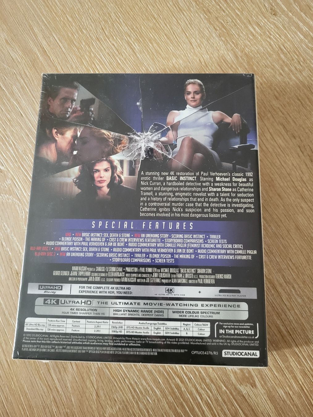 Tutti i DVDs: Basic instinct Digipack Ovp in 4k + Blu-ray ( U.K ) – Nuovo e nell'imballaggio originale da Zürich venduto da Knudell0 1