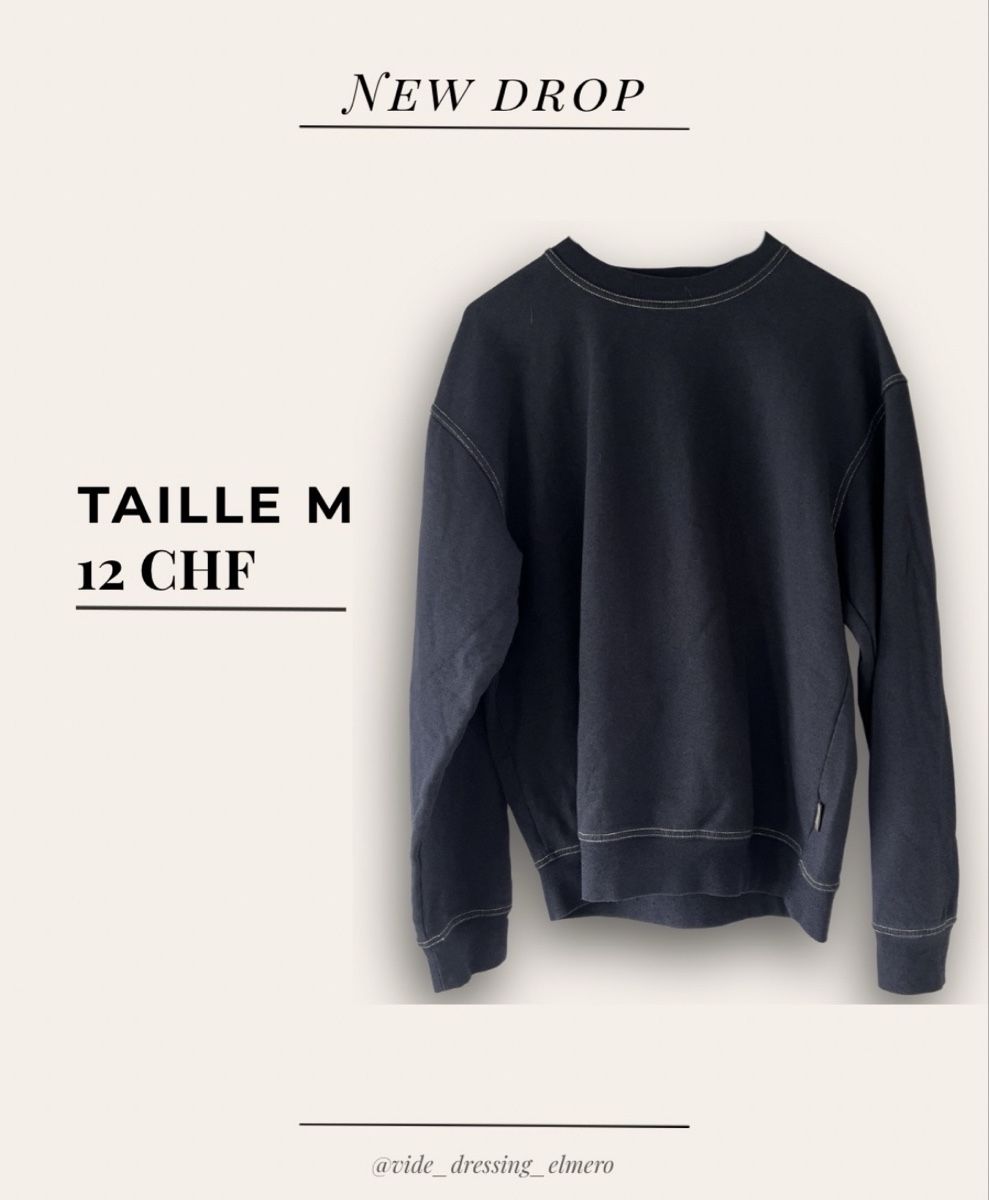Pullover & Sweatshirts: Sweat-shirt bleu marine taille M – Neu (gemäss Beschreibung) aus Massonnens von Rebelle88