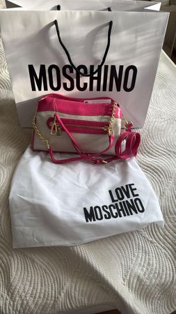 Love Moschino Handtasche Pink Beige Neuwertig mit Portemonna