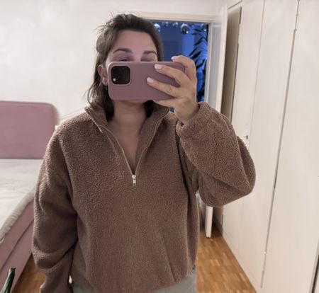 Pullover HIBOU Teddyfleece pink