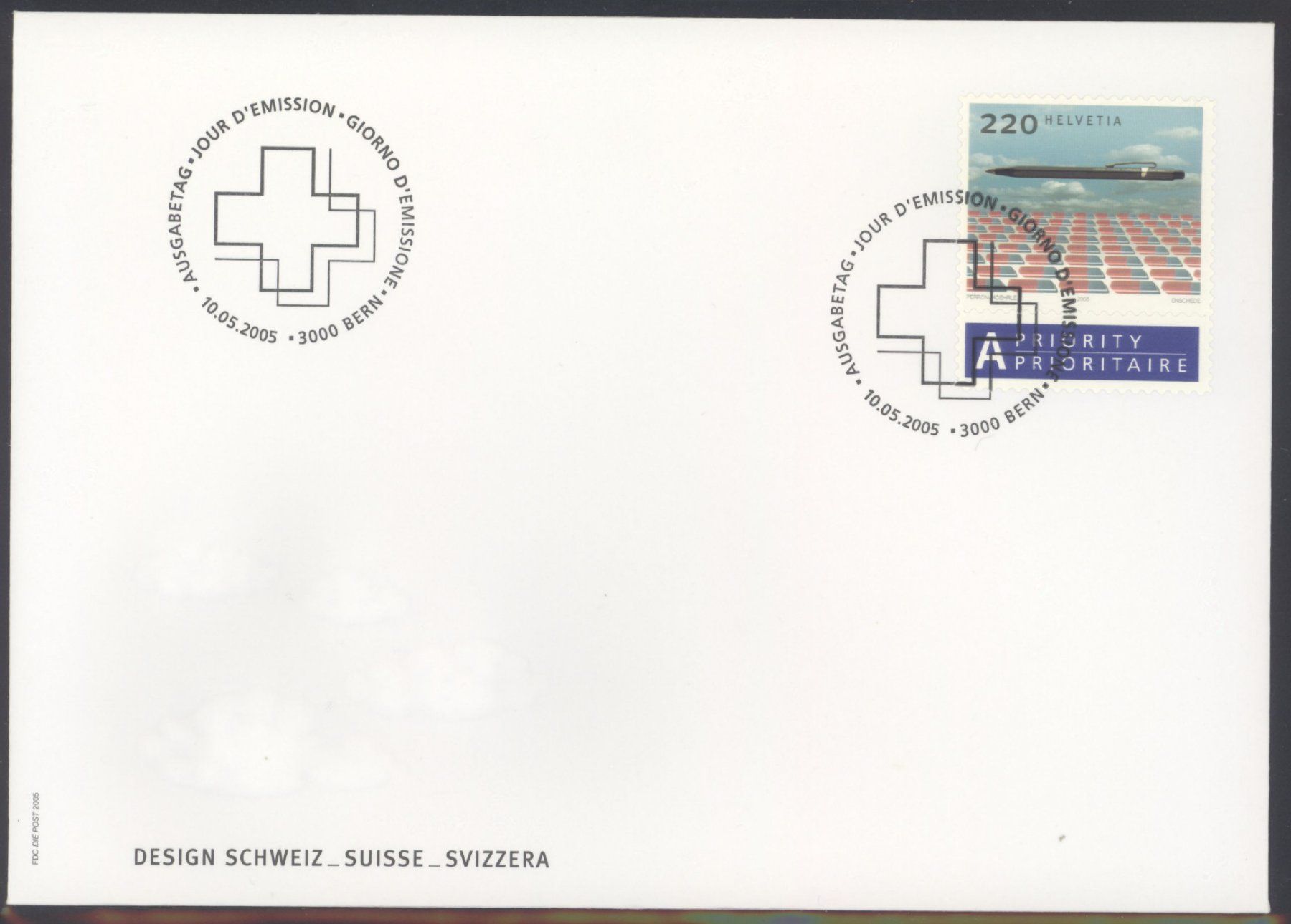 Tutti i francobolli: 2005, FDC, Dauermarke Design-Klassiker – Usato da Willisau venduto da Vollstempel