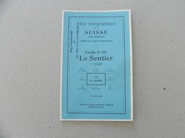 Landkarte Le Sentier VD 1934 Chez Villard Meylan Le Solliat