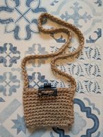 gehäkelte Handtasche, braun
