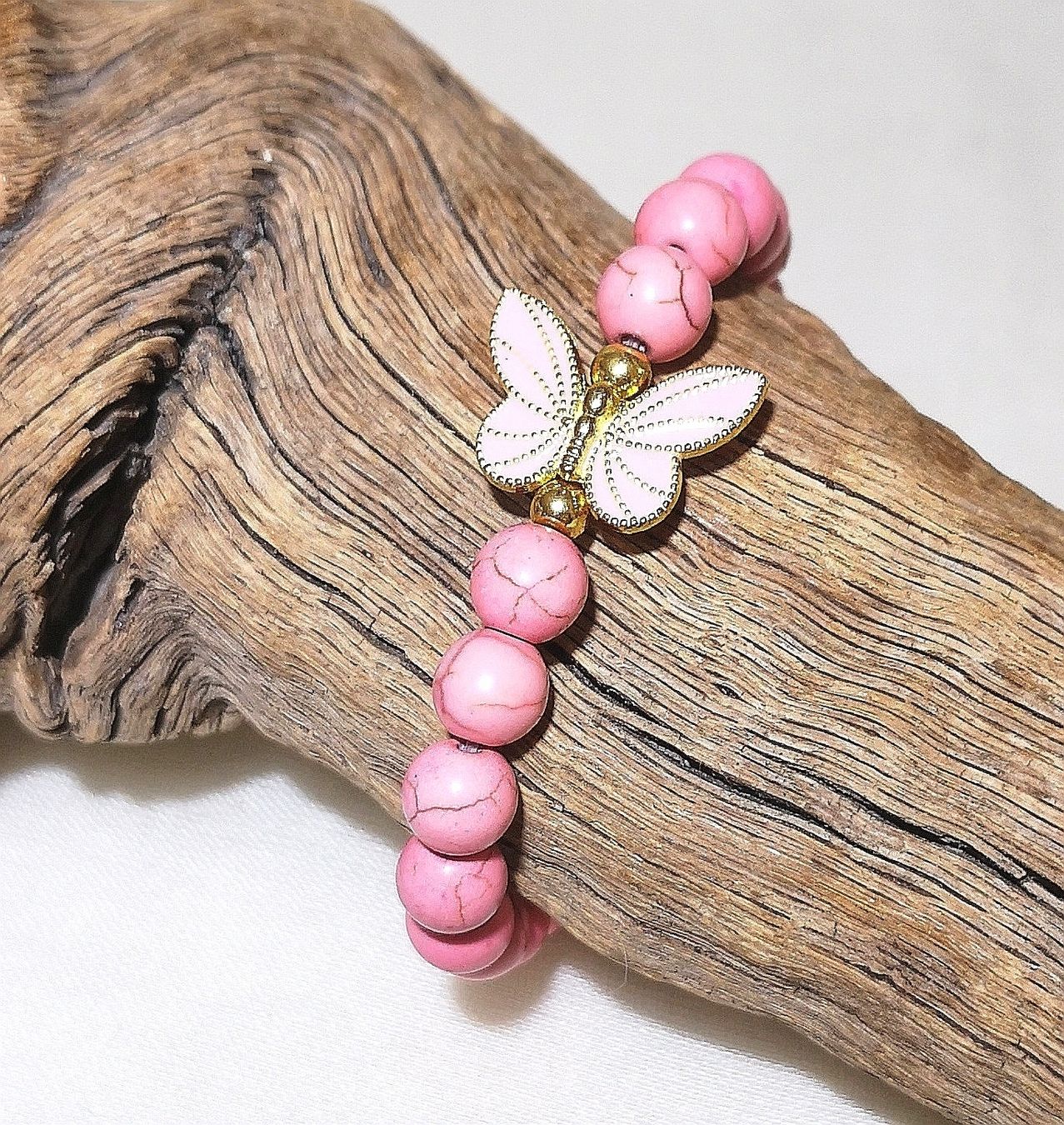 Bracciali & Braccialetti: rosa Schmetterlings-Armk. - Spendenaktion – Nuovo (secondo la descrizione) da Unterkulm venduto da Nachtigall 4