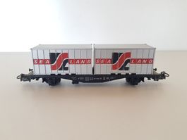 Märklin Sealand Doppelcontainertragwagen Güterwagen H0/ HO