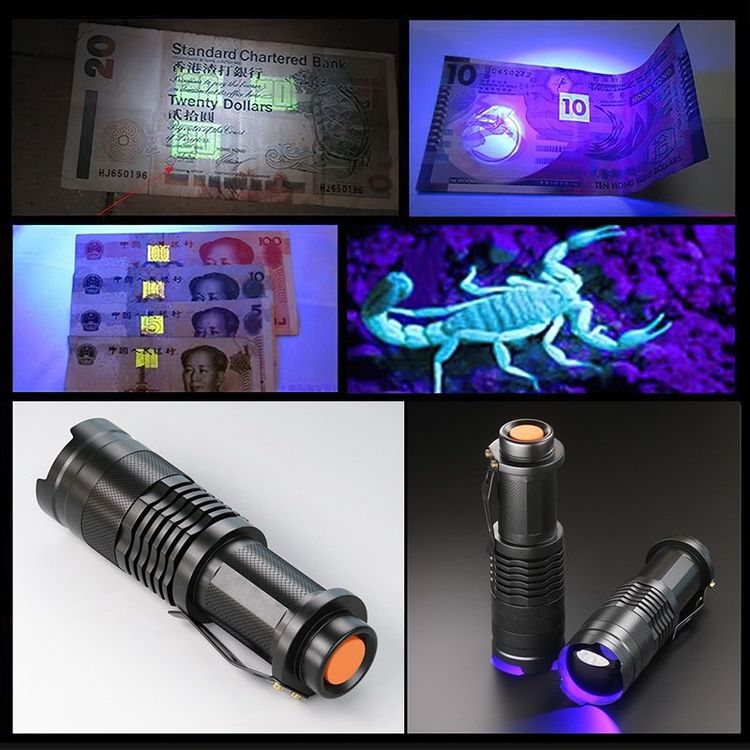 Mini lampe LED lumière noire UV