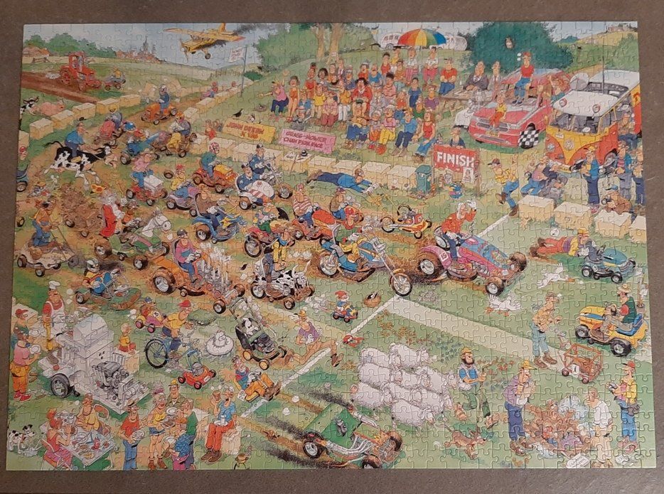 YDPTYANG 1000-teiliges Puzzle – Lkws & Traktoren Auf Dem Feld, 75x50 Cm, Aus Holz