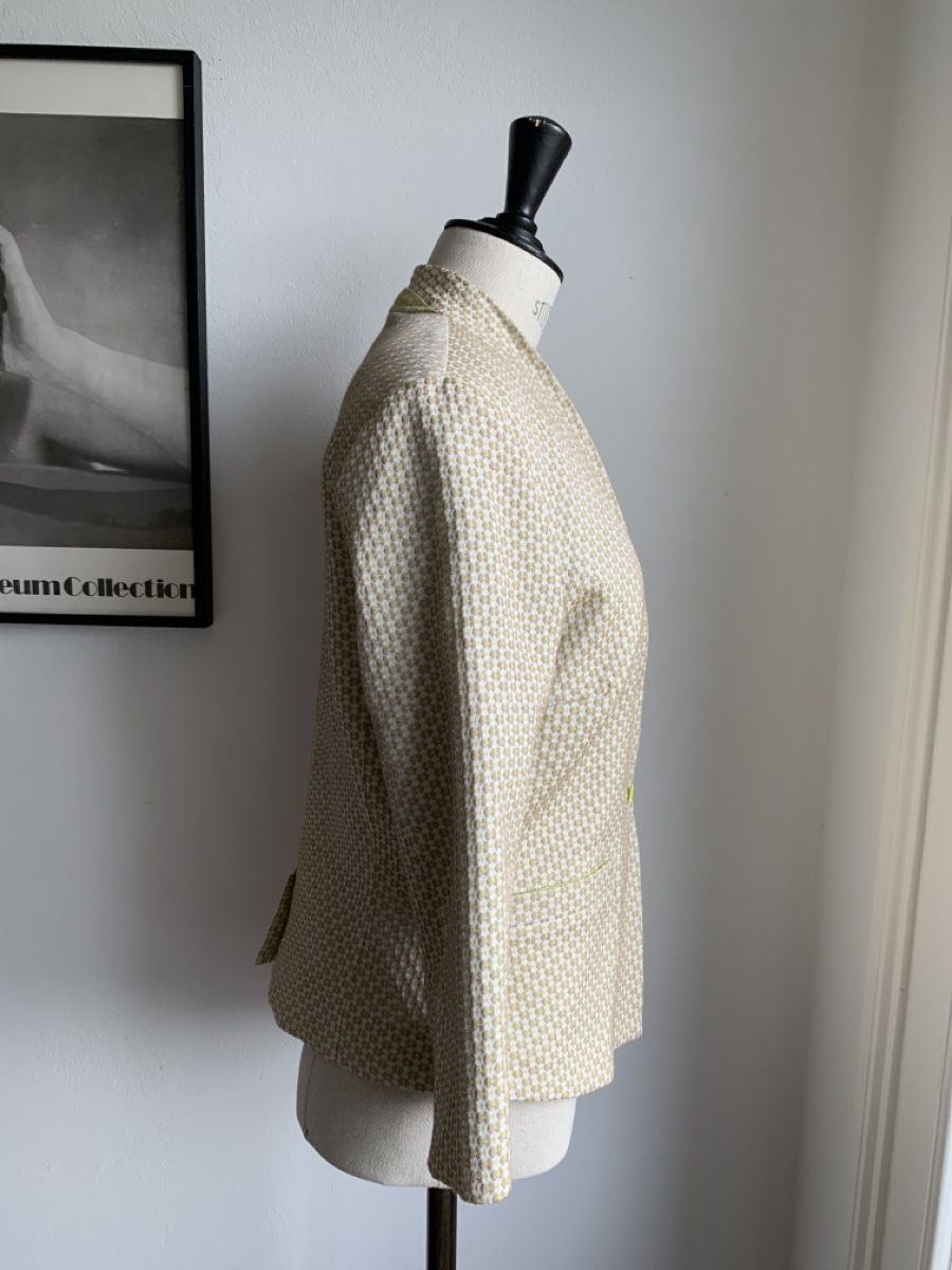 Eva & Claudi Giacche: EVA & CLAUDI: Gelb gemusterter Blazer, 38 – Nuovo (secondo la descrizione) da Luzern venduto da designluzern 2