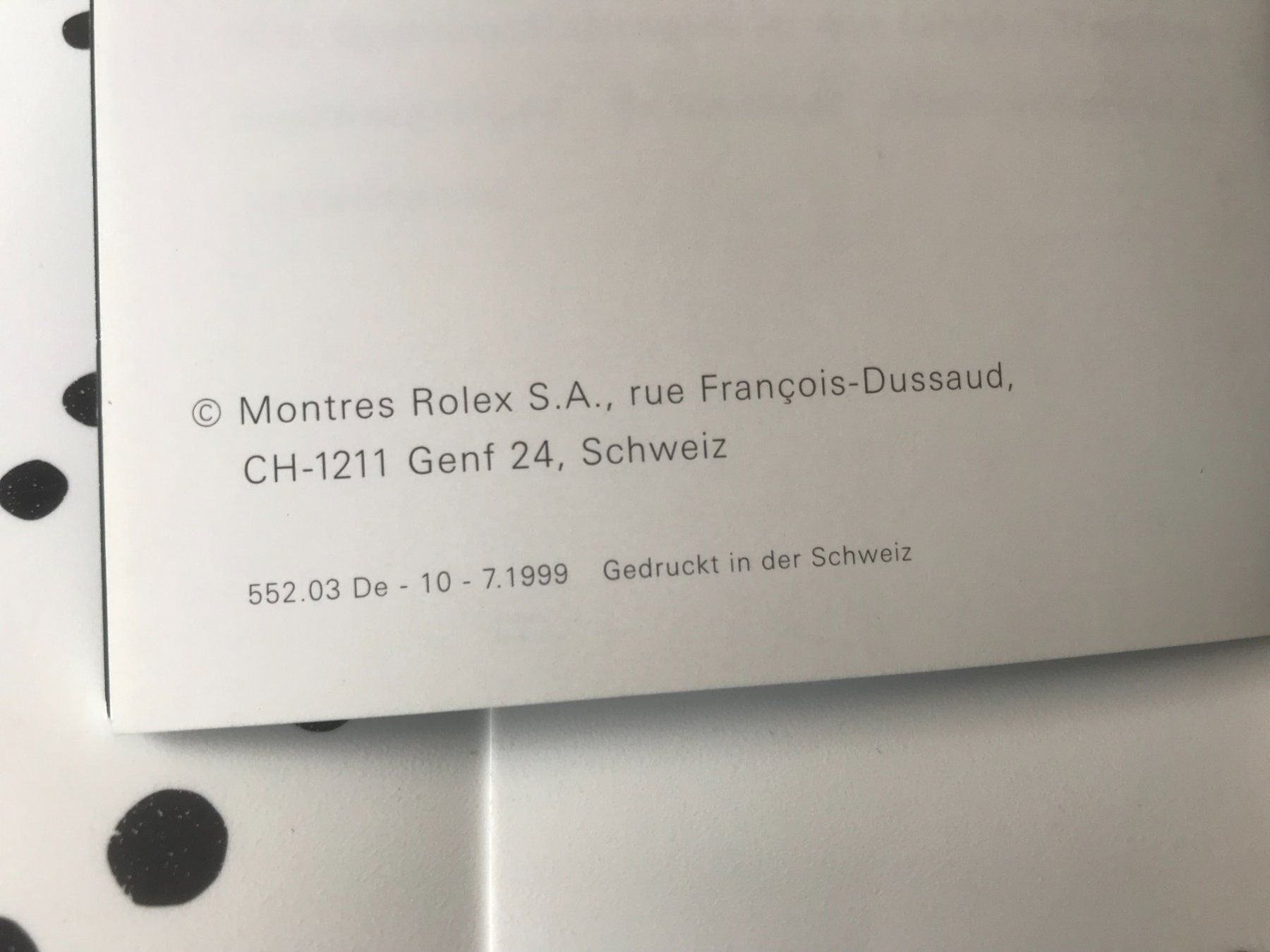 Documenti: ROLEX DATEJUST - OPERATING INSTRUCTIONS - DE 1999 !!! – Usato da Epalinges venduto da dream-watch 5