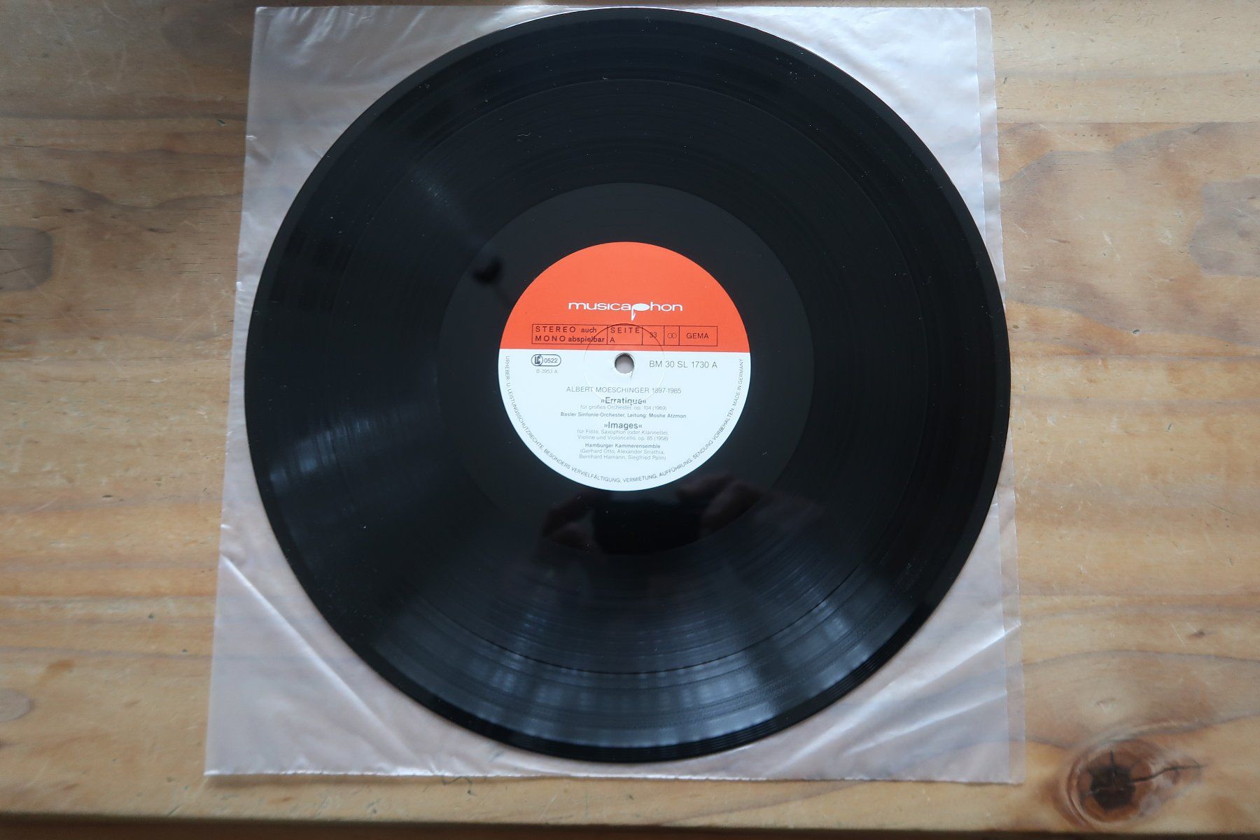 Schallplatten: ALBERT MOESCHINGER - BASLER KOMPONISTEN - VINYL LP – Gebraucht aus Basel von Patiscat 4