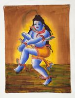 Wandbehang Stoffbild tanzender Shiva indisch 73x55cm