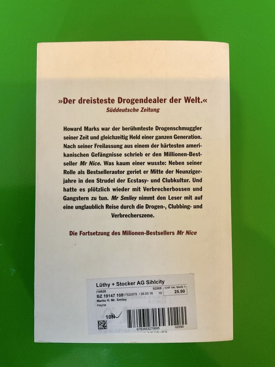 Libri: Mr Smiley - Howard Marks - Top Zustand - Taschenbuch – Usato da schlieren venduto da euphemismus_1 1