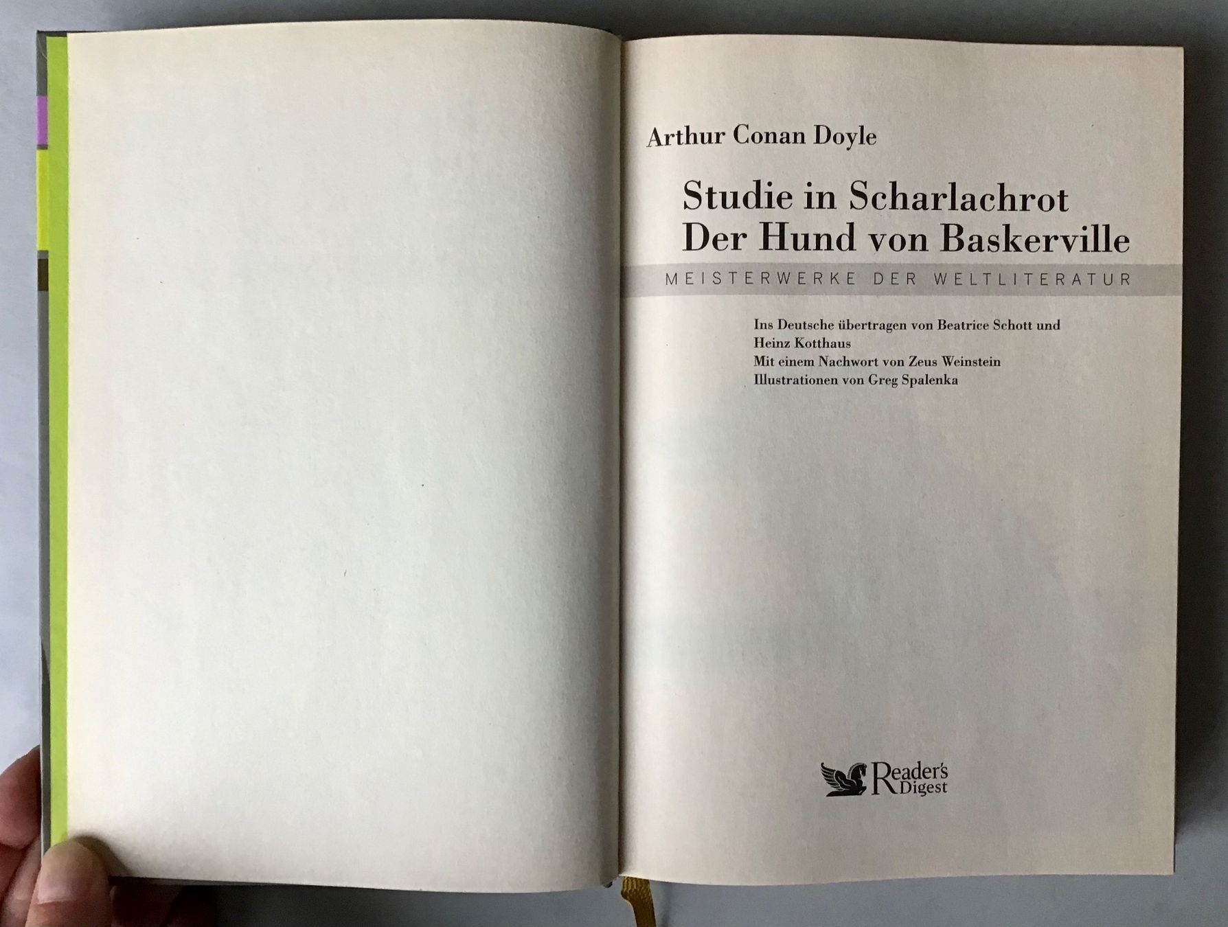 Libri: Der Hund von Baskerville / Studie in Scharlachrot – Nuovo (secondo la descrizione) da Bubendorf venduto da Alpenheidi 2