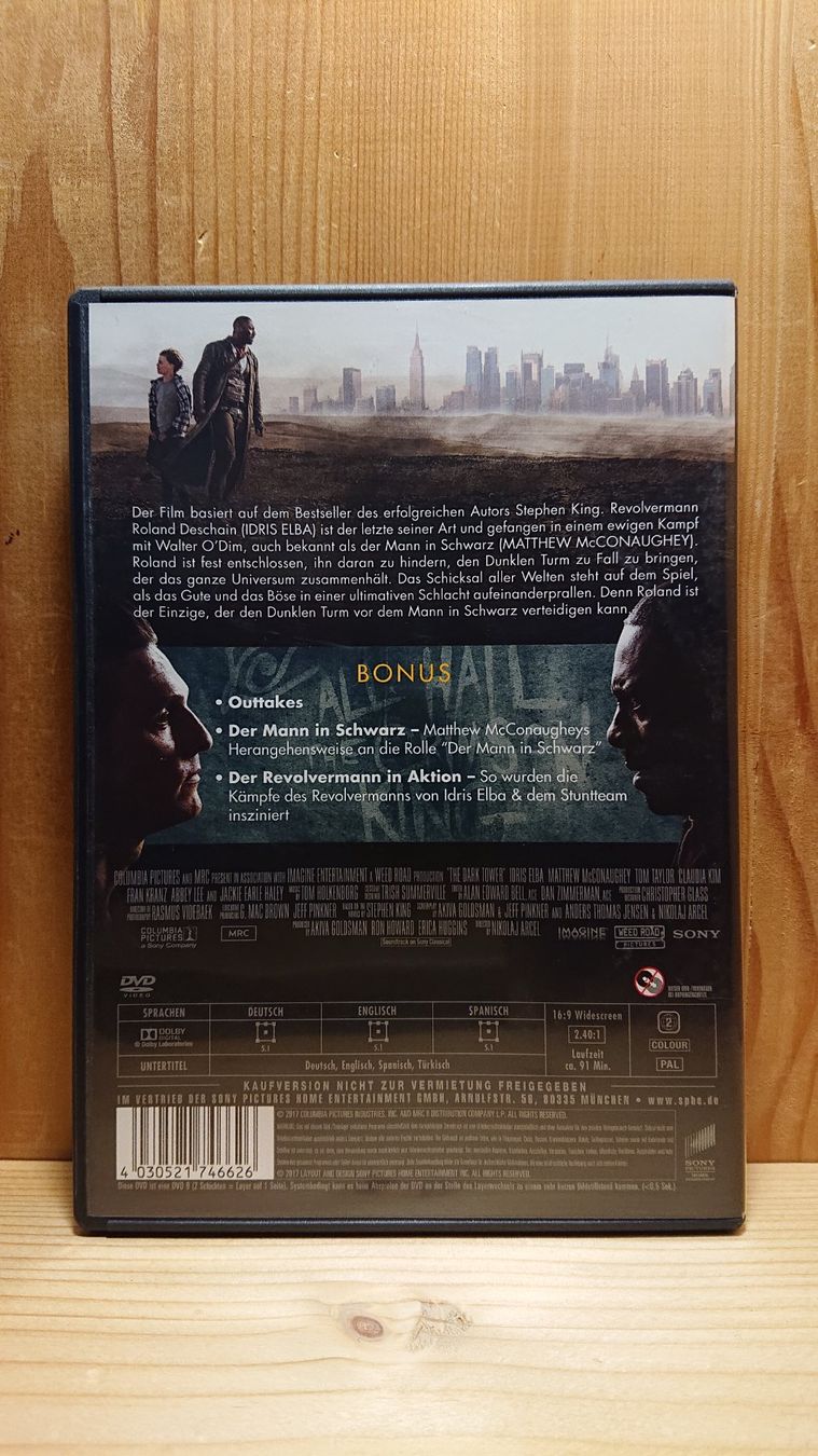 Tutti i DVDs: DER DUNKLE TURM DVD mit Idris Elba – Usato da Wilderswil venduto da Exebub 1
