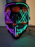 LED Maske Halloween Horror Leuchtmaske Batteriebetrieb