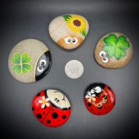 Handbemalte Marienkäfer, Glücksbringer, Geburt ,Tischdeko