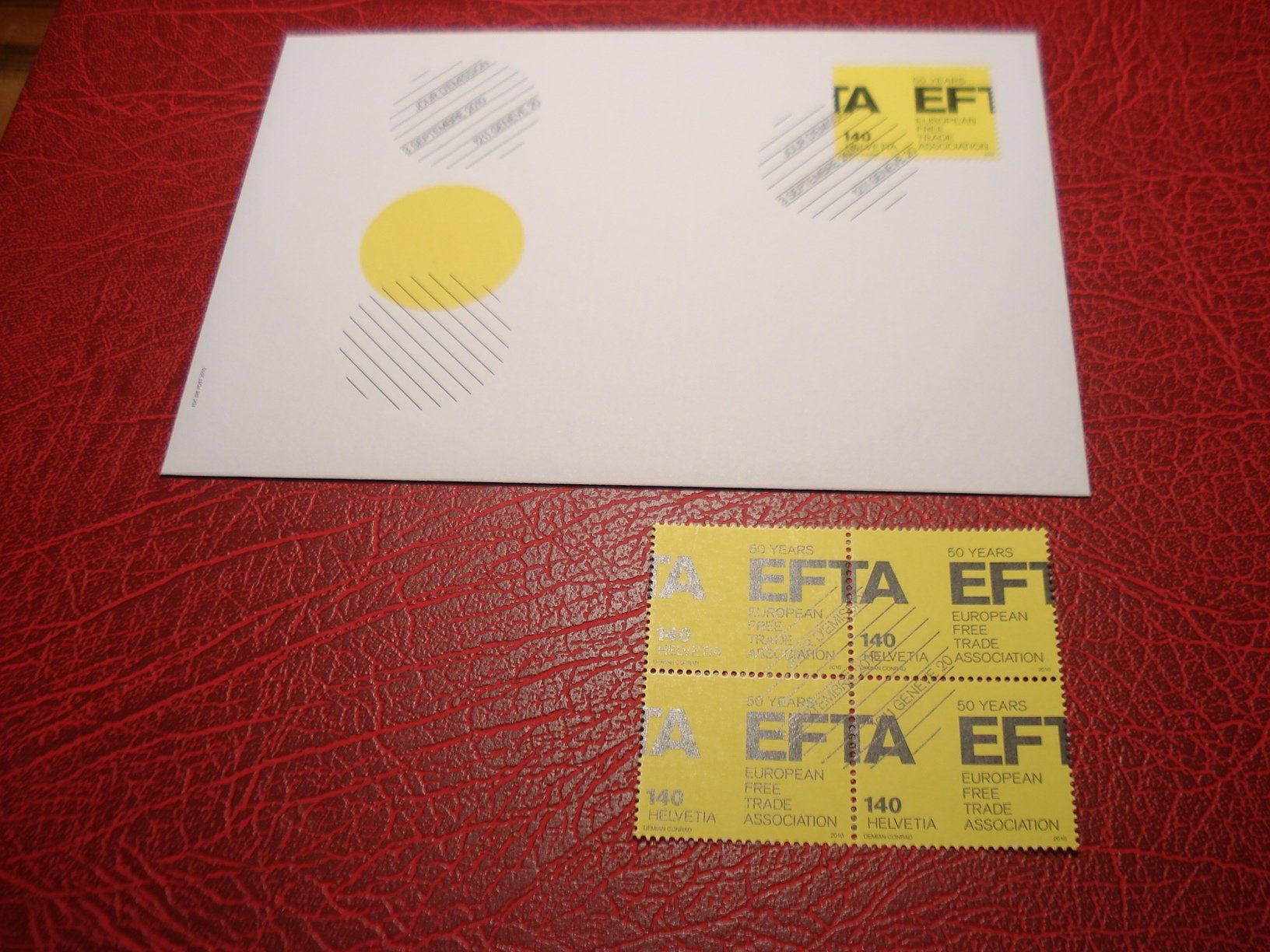 Tutti i francobolli: Marke EFTA 2010, FDC + Lose Viererblock ET-o – Usato da Niederwil AG venduto da morostahu 1