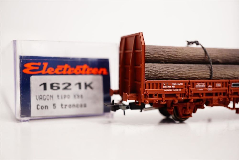 Wagon Transport De Bois Electrotren 1621K - Train Miniature échelle HO, Livraison Mondiale